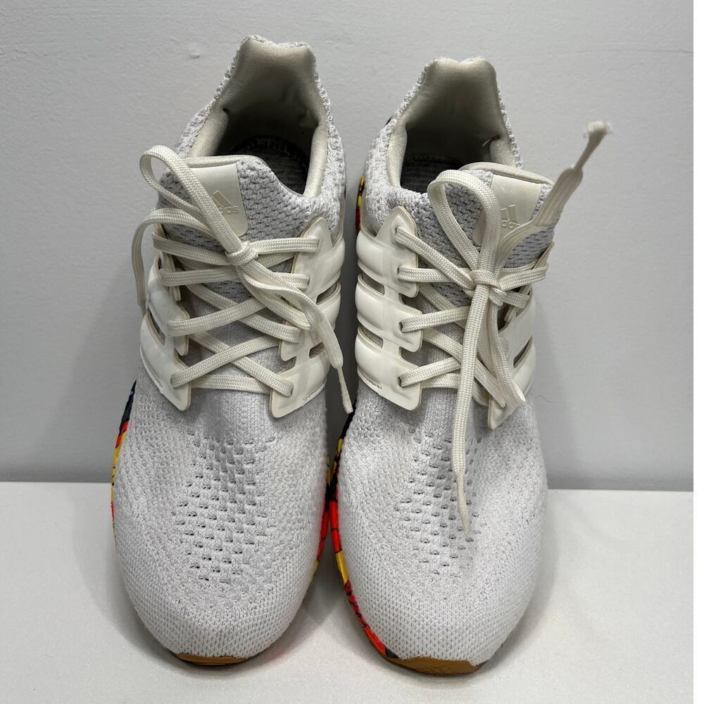 Women’s Adidas Ultra Boost 5.0 White Knit With Floral Midsole/ Size-10 / GX3028
